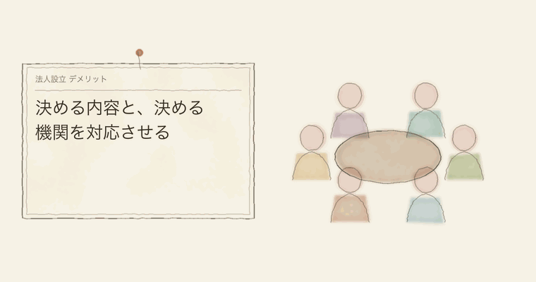 決める内容と、決める機関を対応させる