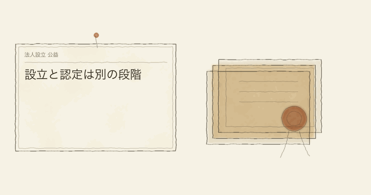設立と認定は別の段階