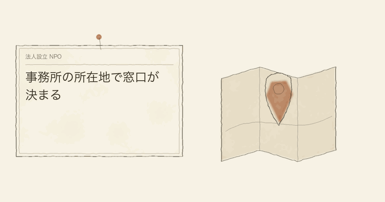 事務所の所在地で窓口が決まる