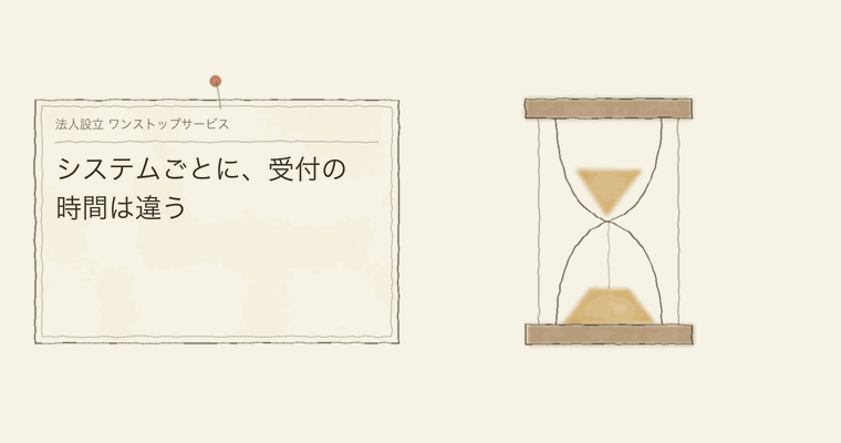 システムごとに、受付の時間は違う