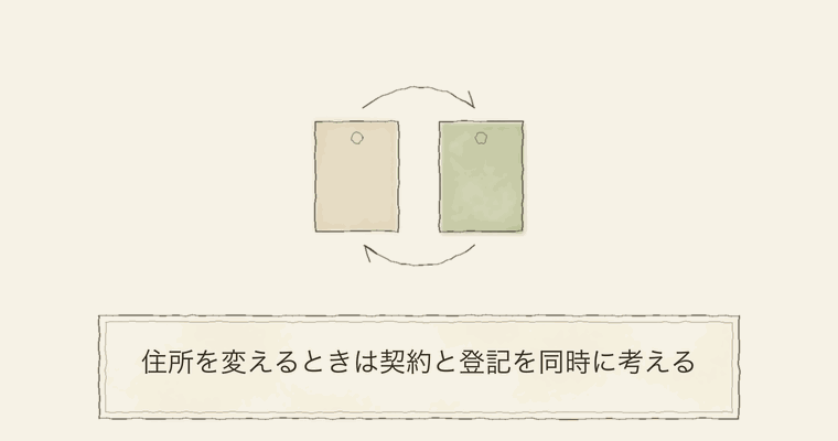 住所を変えるときは契約と登記を同時に考える