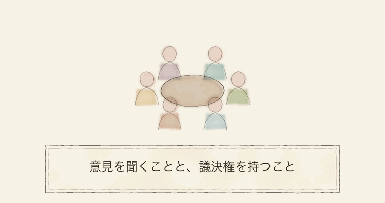 意見を聞くことと、議決権を持つこと
