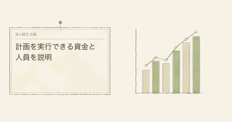計画を実行できる資金と人員を説明