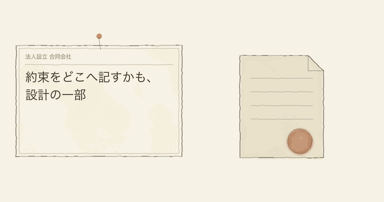 約束をどこへ記すかも、設計の一部