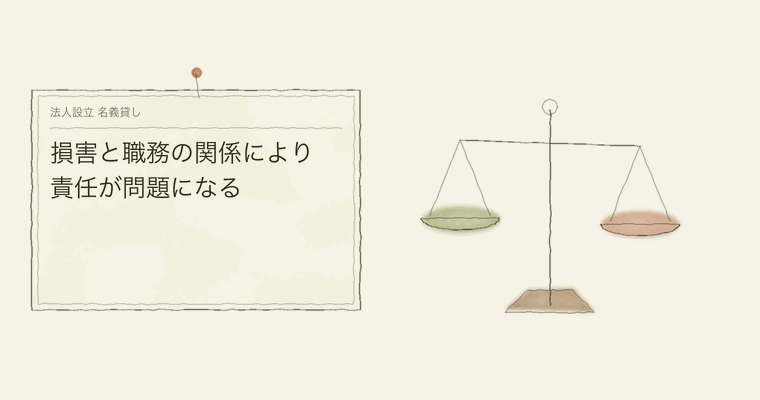 損害と職務の関係により責任が問題になる