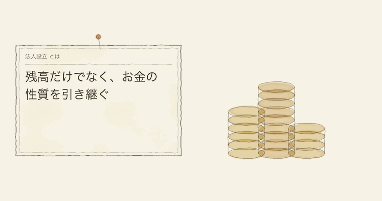 残高だけでなく、お金の性質を引き継ぐ